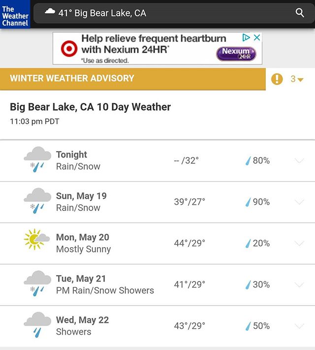 Wow, unexpected snow up here in the middle of May...just like it was two years ago here. Crazy mountain weather!! 😮🌨️☃️