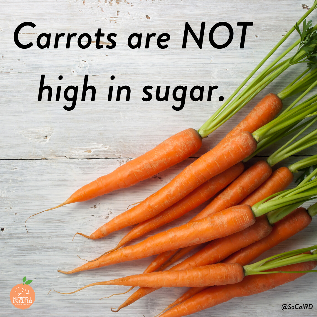 Carrots are NOT high in Sugar