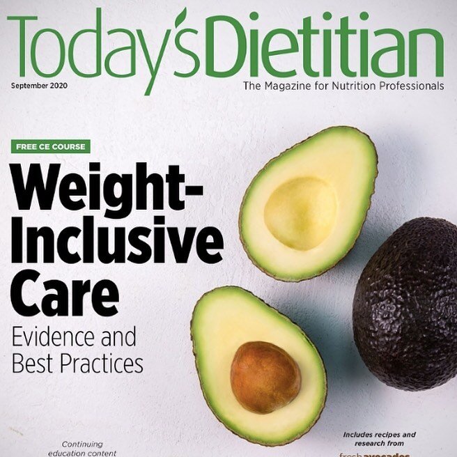 I interrupt my unintentionally long Instagram posting hiatus (pandemic overwhelm/burn out?🤔) to share an article on weight inclusive care that I wrote for @todaysdietitianmagazine 
.
.

In the article, I share some of the evidence supporting why wei
