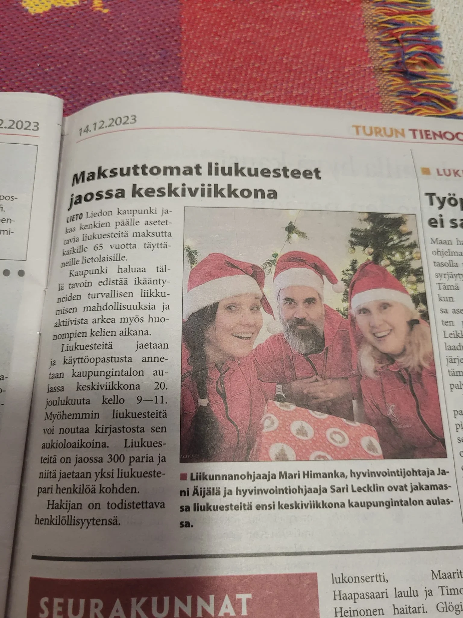 Keskiviikkona klo 9-11 Liedon kaupunki jakaa lietolaisille senioreille (65v+) kenkien liukuesteit&auml;. Vinkkaa t&auml;st&auml; kohderyhm&auml;n tutuillesi💥

Turvallista viikonloppua- pysyt&auml;&auml;n pystyss&auml;🤗

#liikkuvalieto