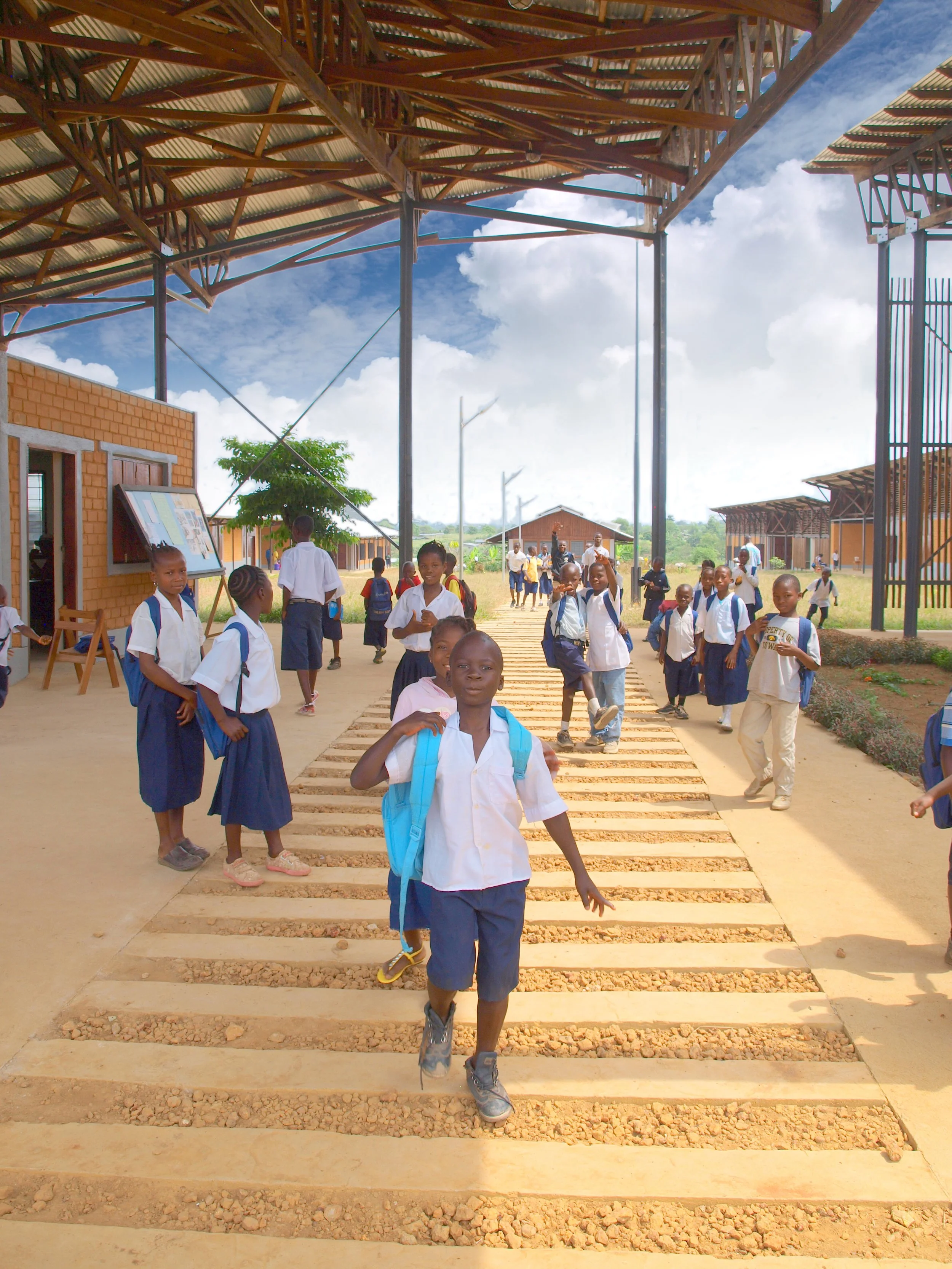 Arriving for the school day