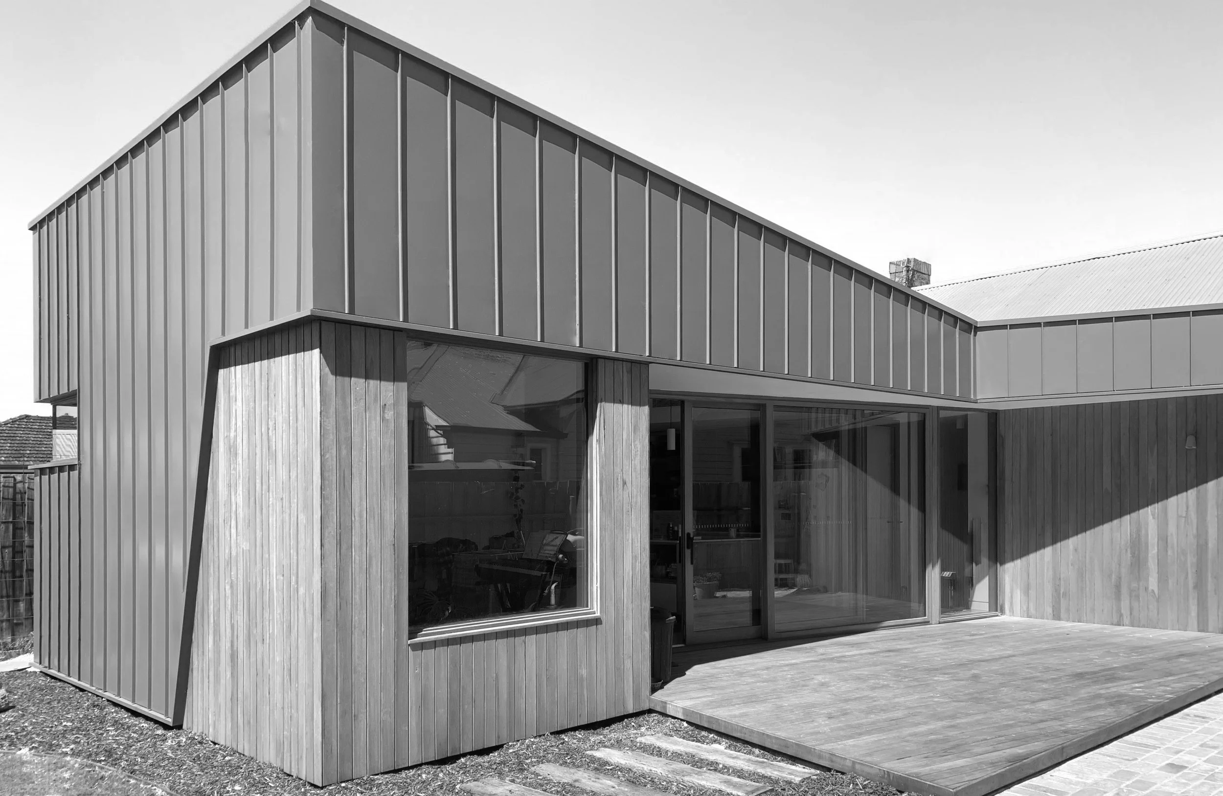 North-facing deck and windows receiving all the sun