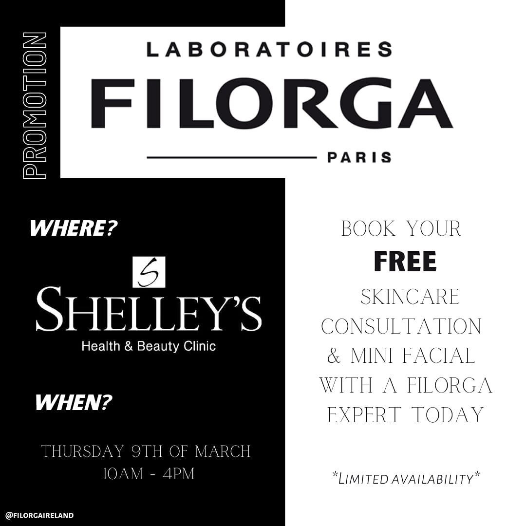 We&rsquo;re very excited to welcome you to an exclusive event next Thursday, March 9th here at Shelley&rsquo;s. 🤩

A skin specialist from Filorga Skincare will be in the Salon from 10am - 4pm giving free skin consultations and free mini facials. 🤗
