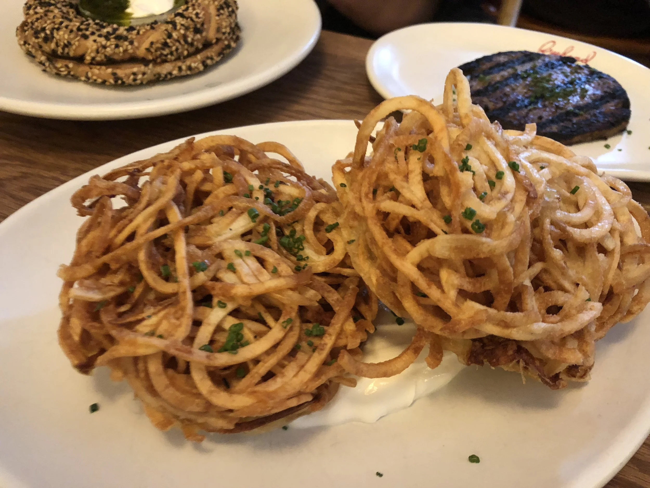 Potato Latkes with labneh and chives