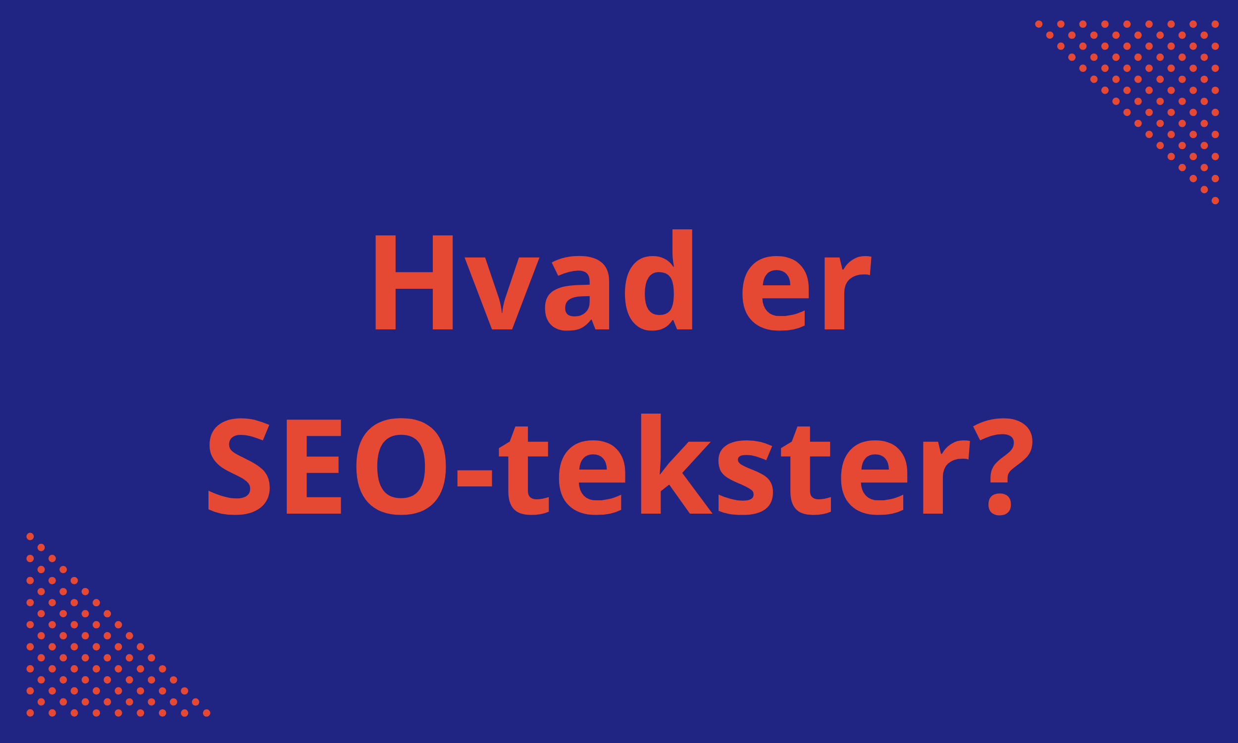 hvad er seo tekster?