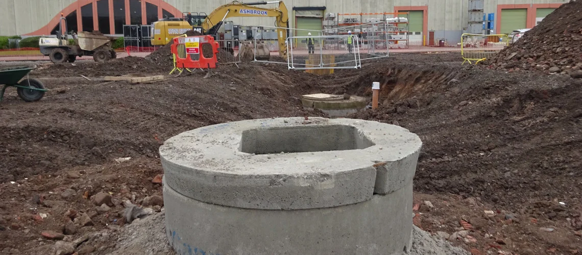 United Utilities Manhole Diversion Works, Speke Hall Road, Liverpool.jpg