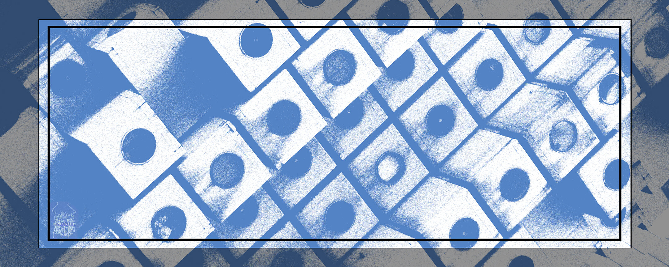 Architecture Scarf Series -  Capsule Tower [Indigo]