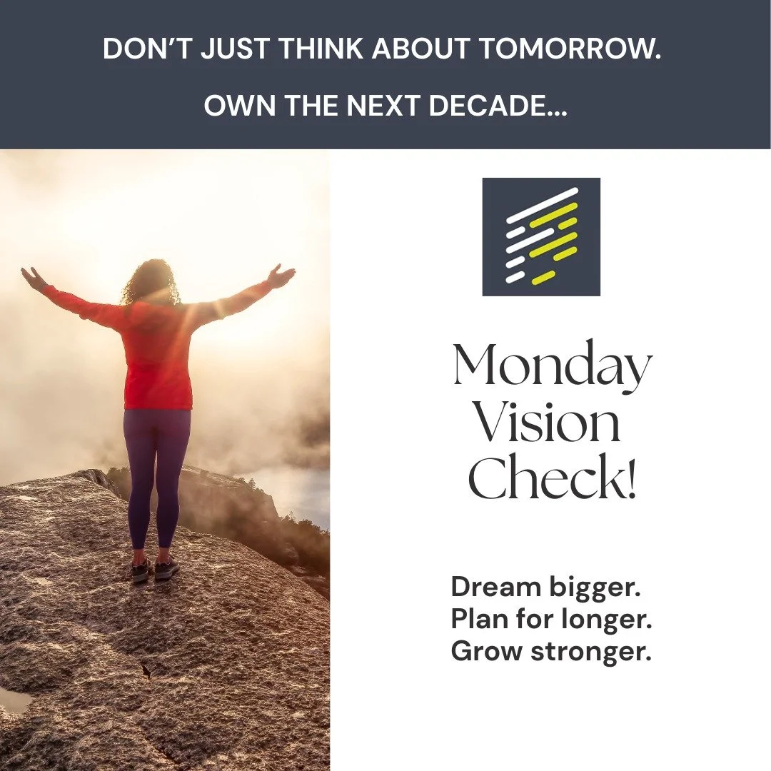 🌟 Monday Vision Check! 🌟

Don't just plan for tomorrow - plan for a decade. Where do you see yourself in 10 years? The corner office? Running your own empire? Living on a beach?

The most successful people play the long game. They build bridges to 