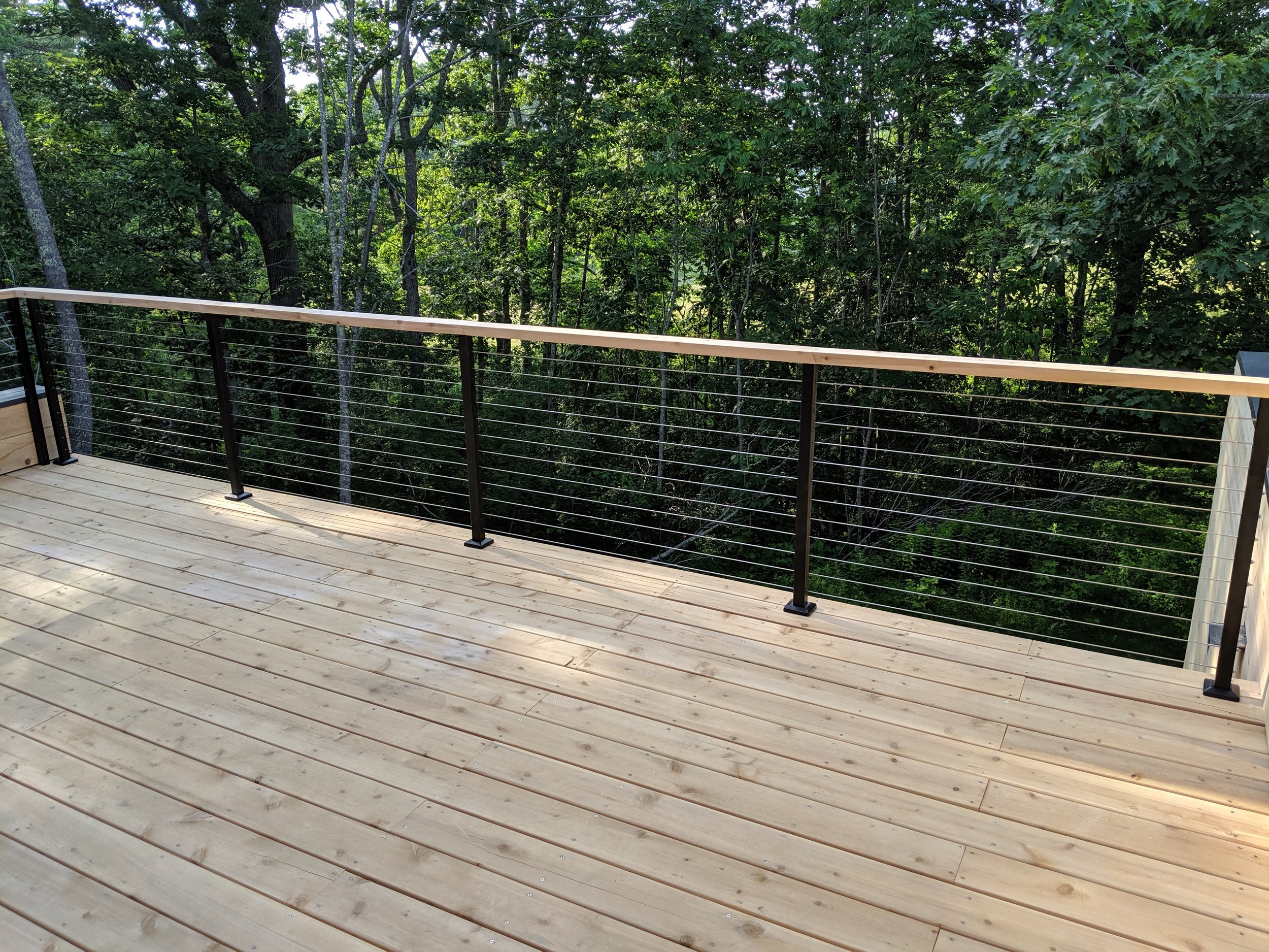 Cable Rail on Cedar Deck