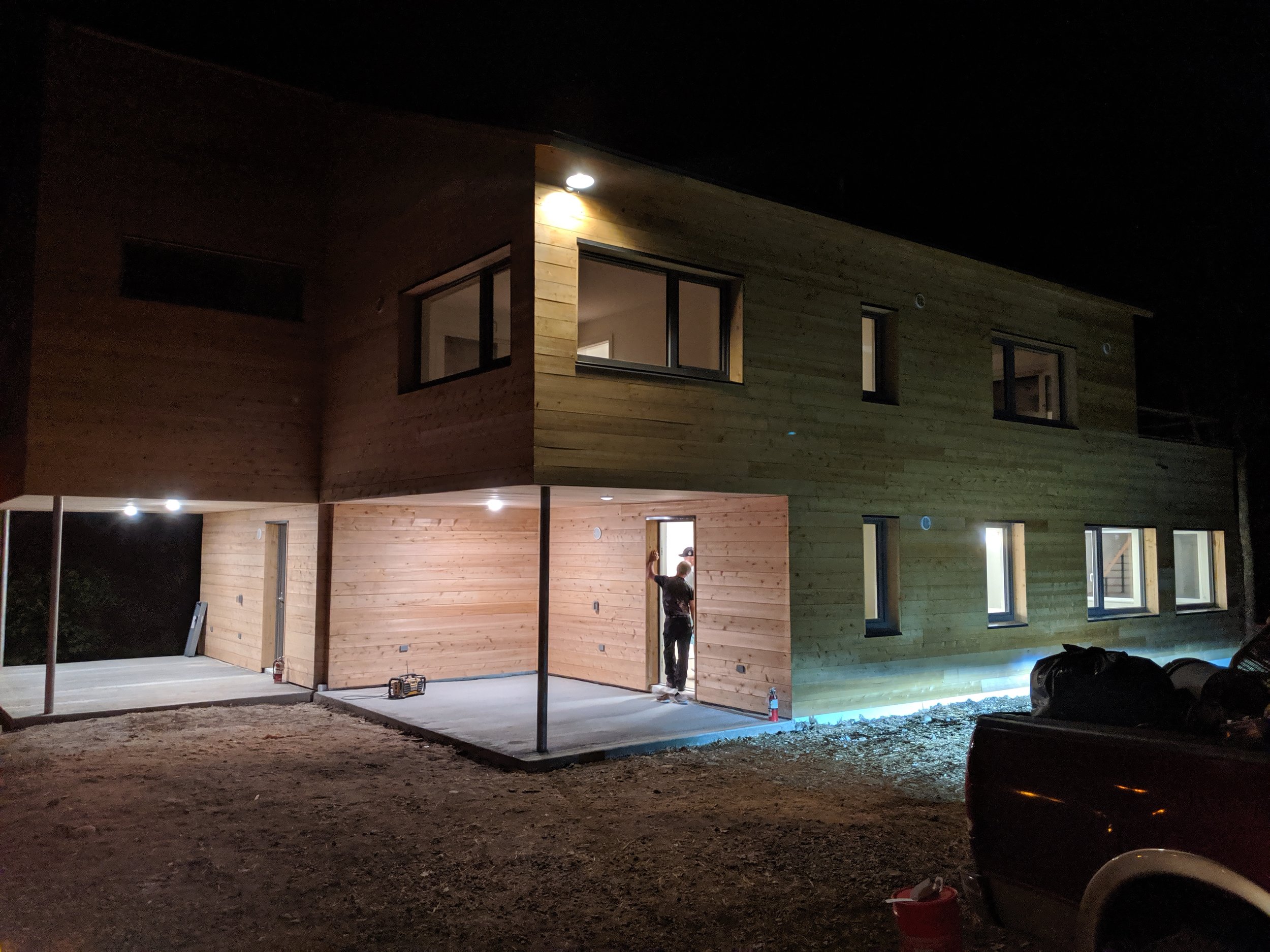 Maine Passive House Exterior Living Space
