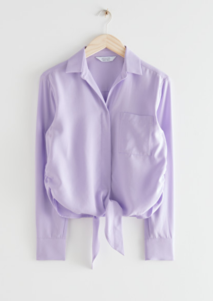 &amp; Other Stories Lilac Cropped Shirt