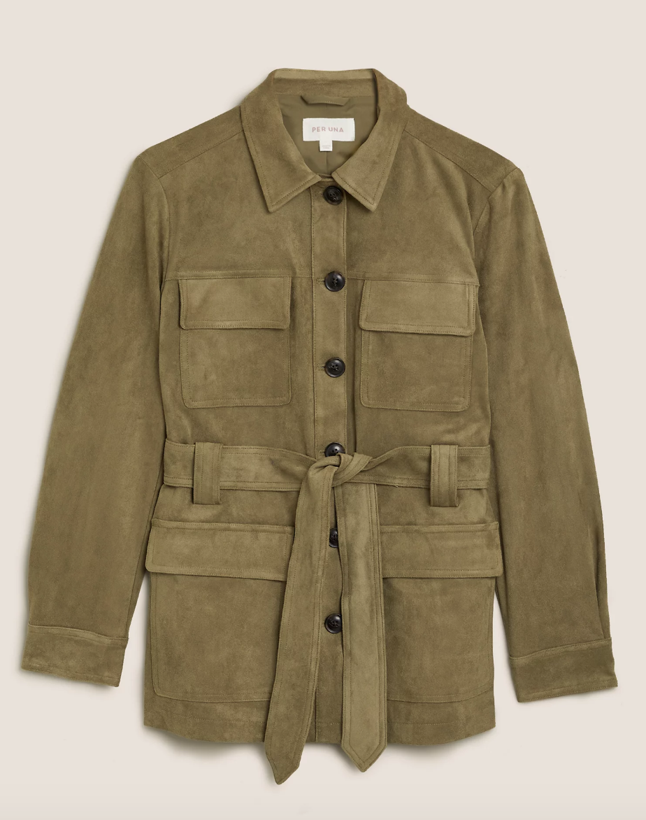 Marks and Spencer Suedette Khaki Shacket