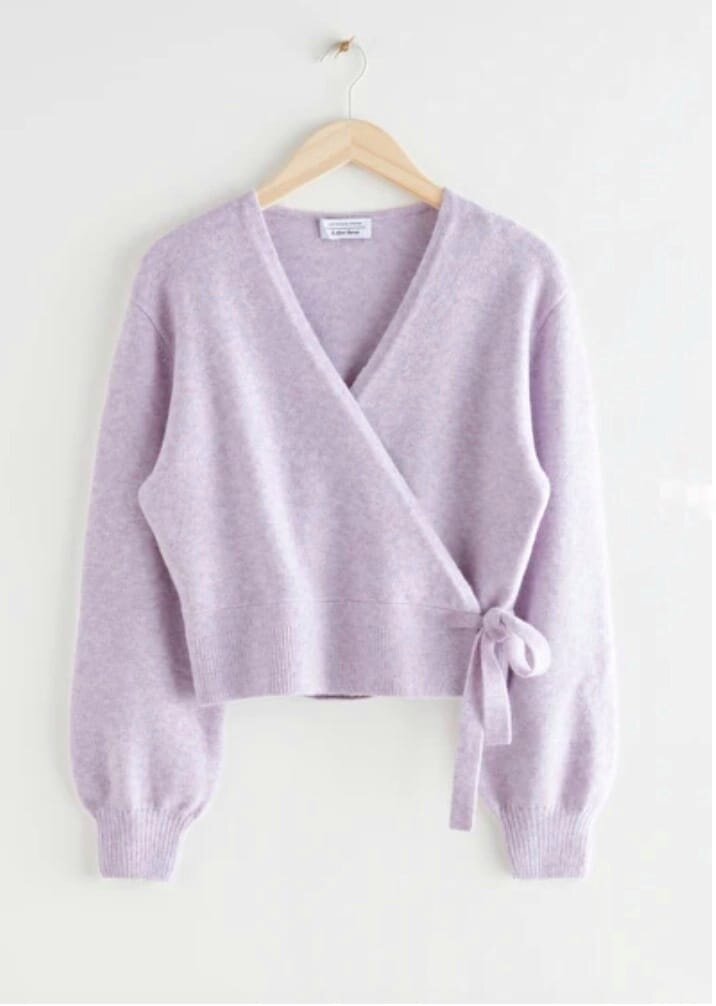 &amp; Other Stories Lilac Wrap Cardigan