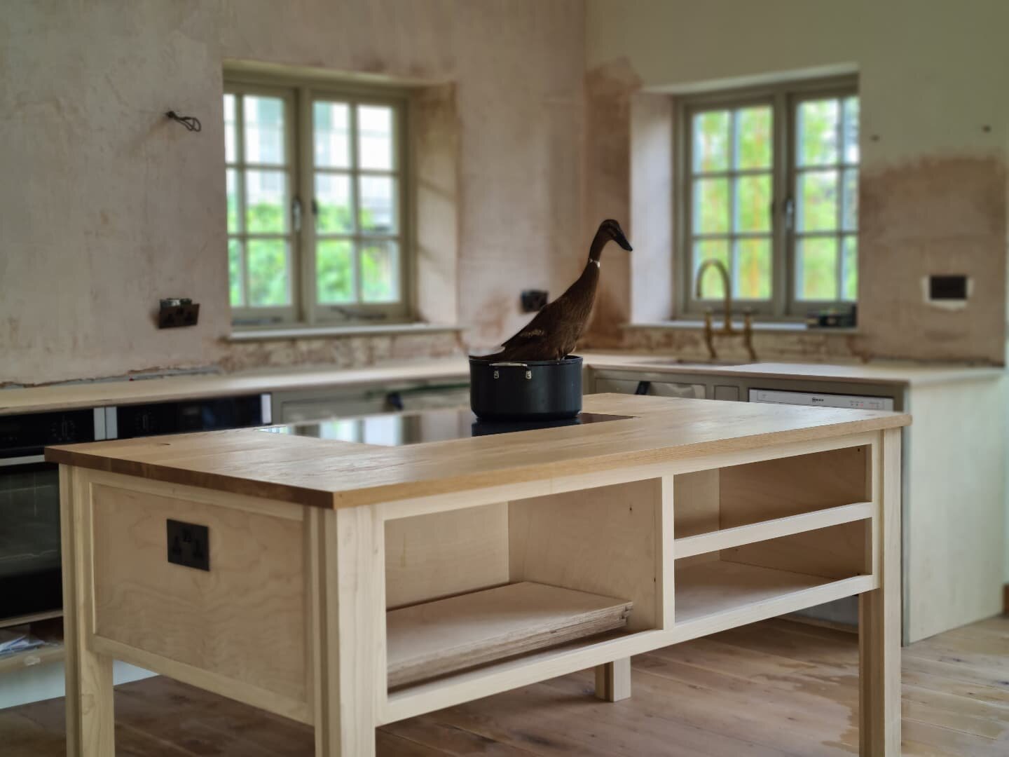 Duck in pot. 

#carpentry #totnes #kitchendesign #southhams #devonbusiness #bespokefurniture