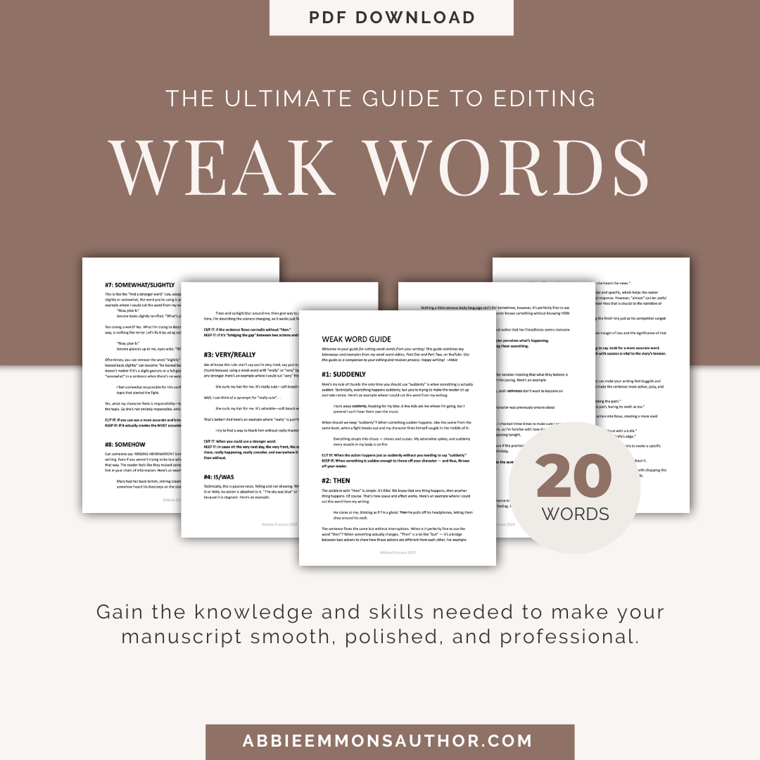 20 Weak Words to Cut From Your Novel (Printable Editing Guide)