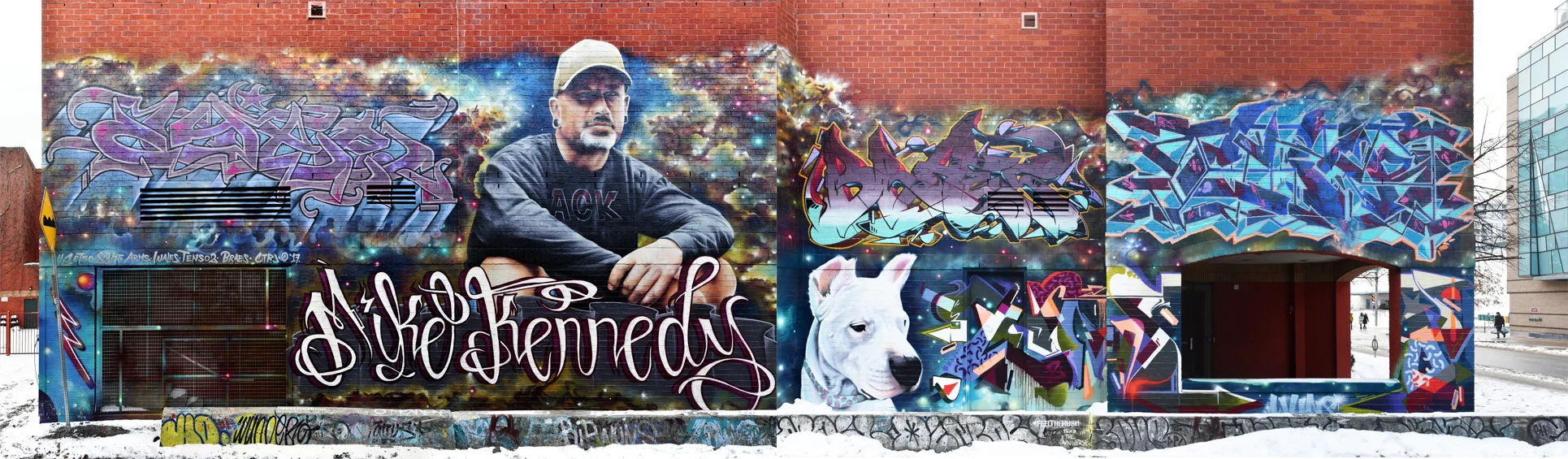 “Mike Kennedy: Remembered in Paint” at Portland and Queen streets. Completed by Sweetman in collaboration with Wales, Tensoe2, Braes, Sight, Getso, Poser, CTR. (Photo by: Patrick Cummins)