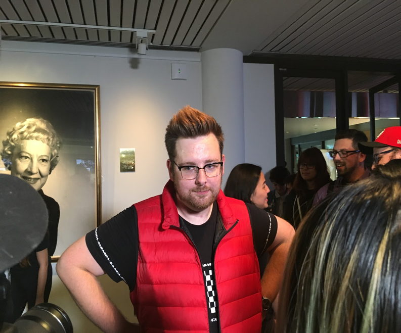 Thomas Ridgewell talked about the evolution of YouTube comedy at the Buffer Festival comedy screening on Sept. 29, 2018. (CanCulture/Severina Chu)