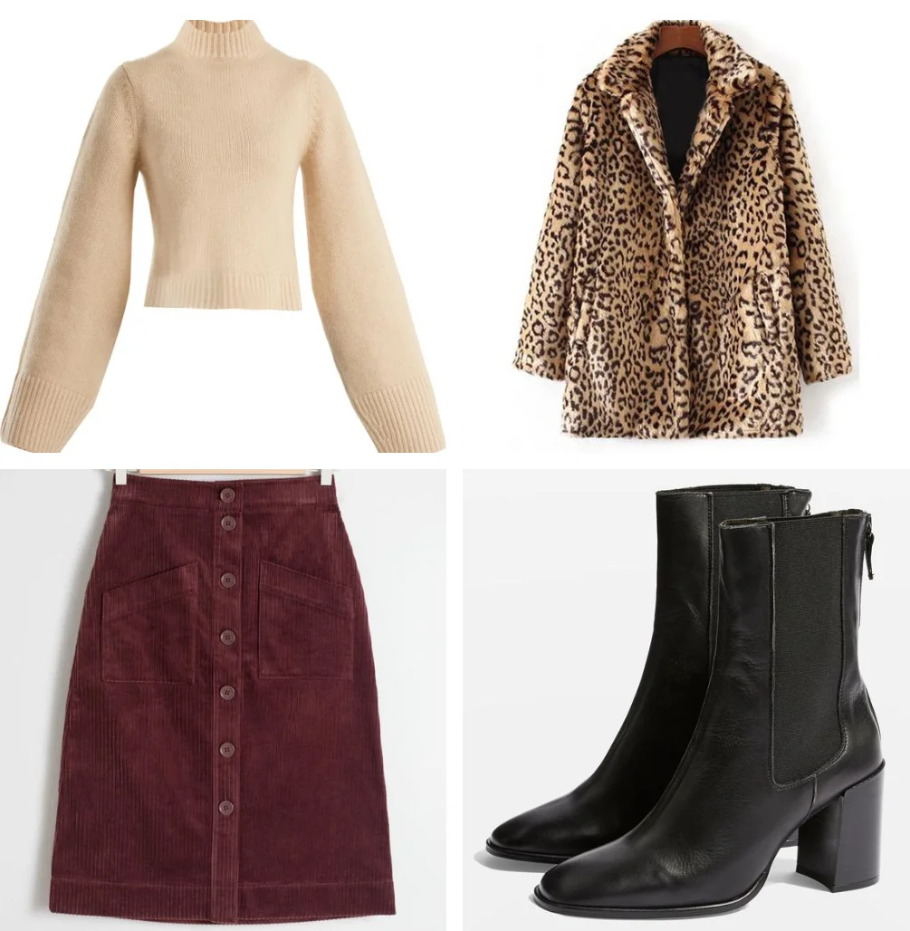 Top left: Photo courtesy of ShopStyle via Pinterest, Bottom left: Photo courtesy of & Other Stories via Pinterest, Top right: Photo courtesy of DressLily via Pinterest, Bottom right: Photo courtesy of Topshop via Pinterest