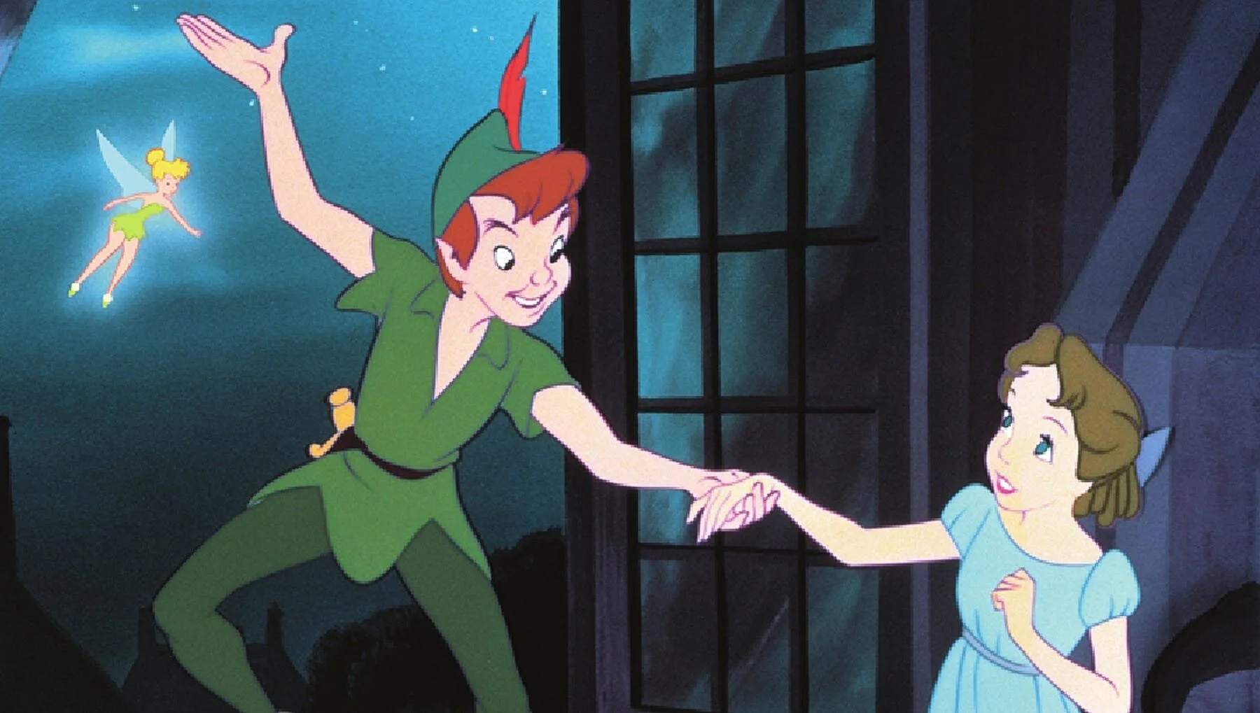Peter Pan visiting Wendy in London in the original Disney animated film from 1953. (Photo Courtesy: Walt Disney Studios)