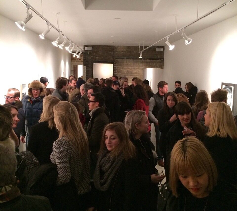  People fill the room at an art exhibition opening at Gallery Hardware Contemporary in 2014. (Courtesy of Barbara Dosen)    