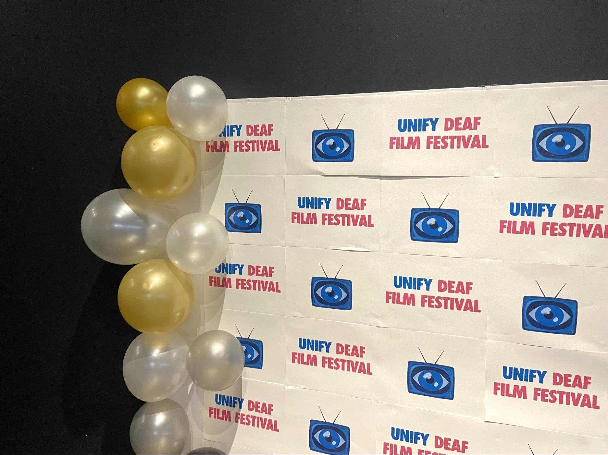 Unify Deaf Film Festival photo wall on Oct. 13, 2023 (Atiya Malik/CanCulture)