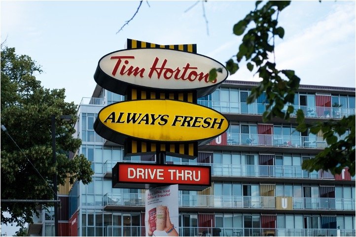 Montreal,Canada. Tim Horton's coffee shop in downtown Montreal