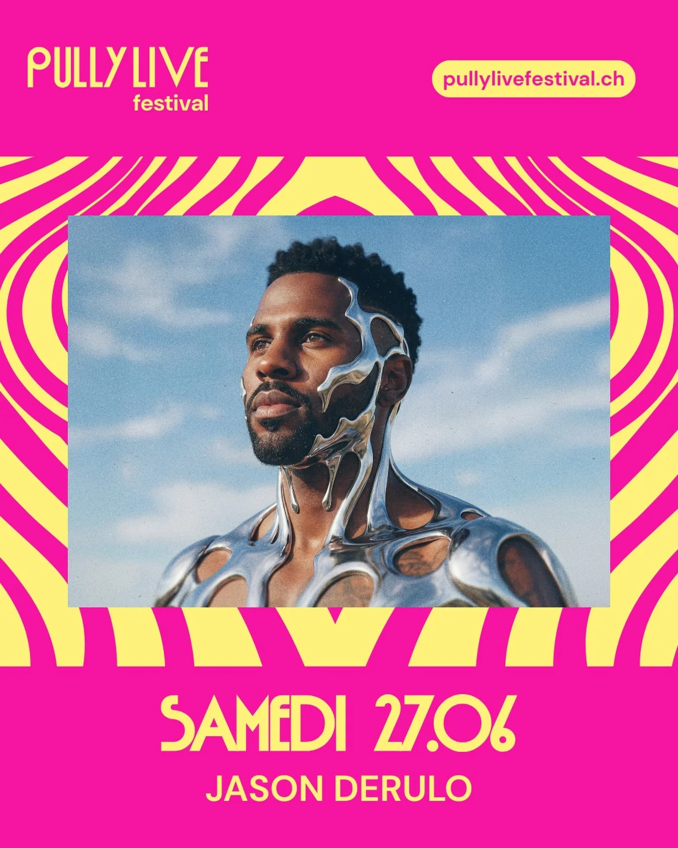 🔥&nbsp;Jason Derulo d&eacute;barque au Pully Live Festival ! 🔥 

Jason Derulo arrive &agrave; Pully avec tous les sons qui nous font bouger depuis 10 ans. De Whatcha Say son premier succ&egrave;s &agrave; Wiggle, tube plan&eacute;taire en passant p