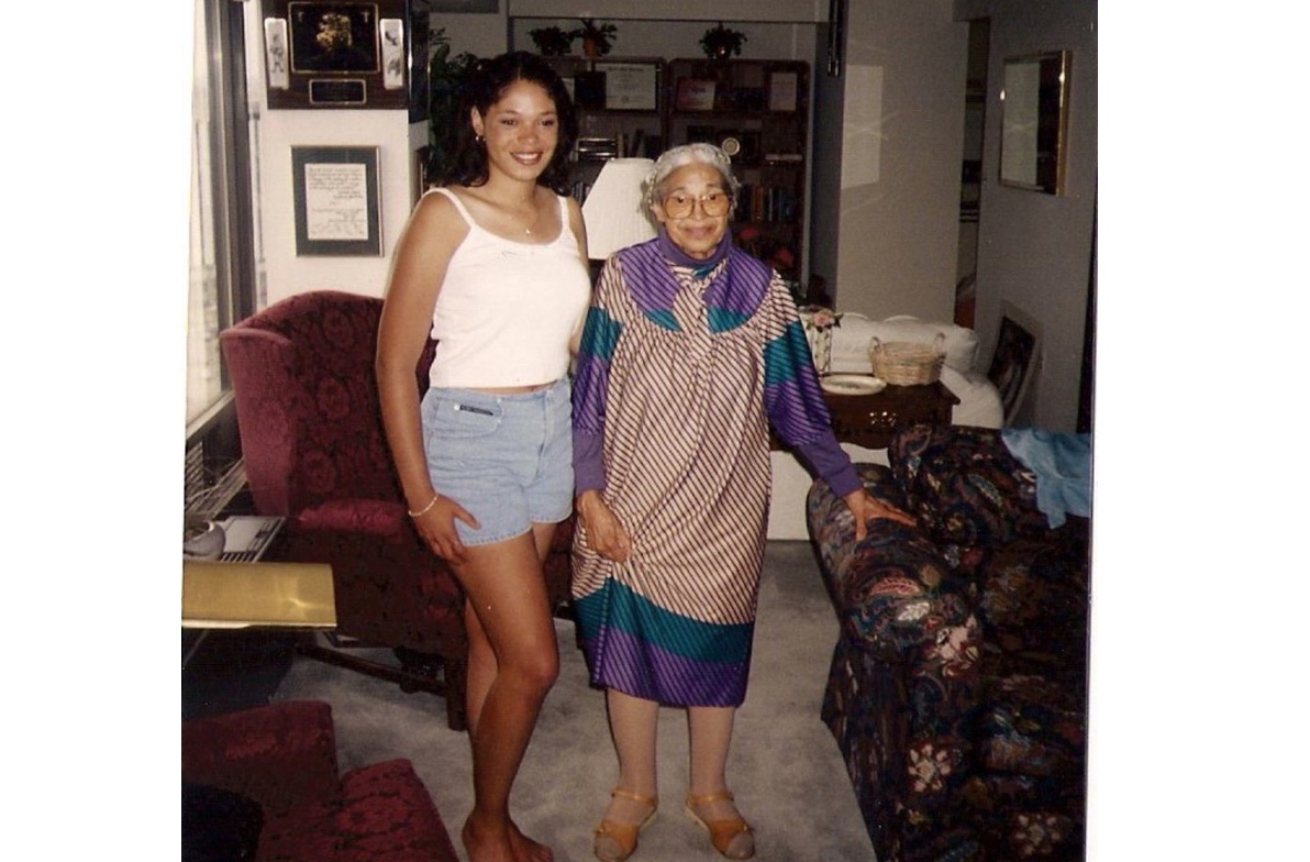 Rosa Parks and her niece, Urana McCauley