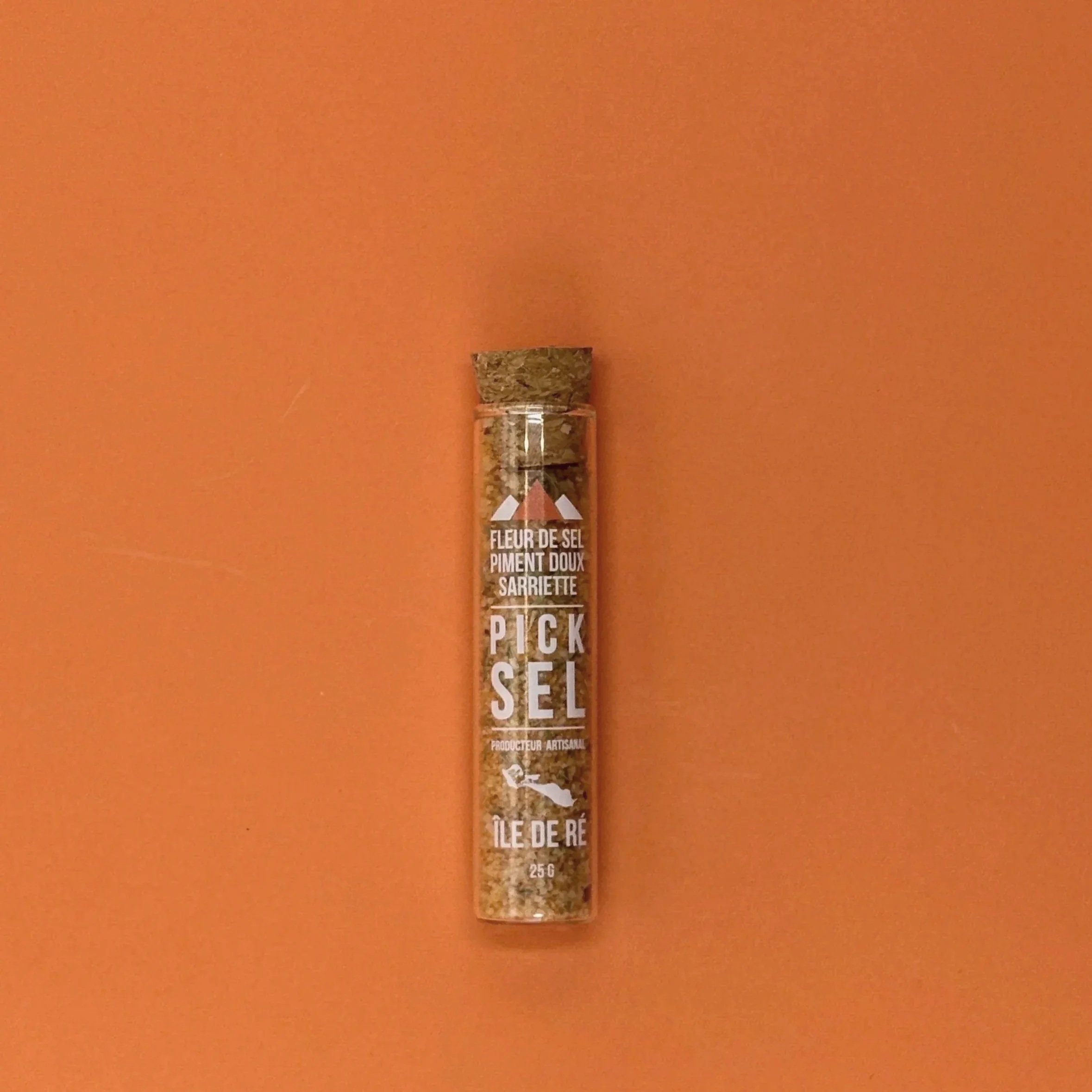 Tube Fleur de Sel de l'Ile de Ré Piment Doux/Sarriette 25g