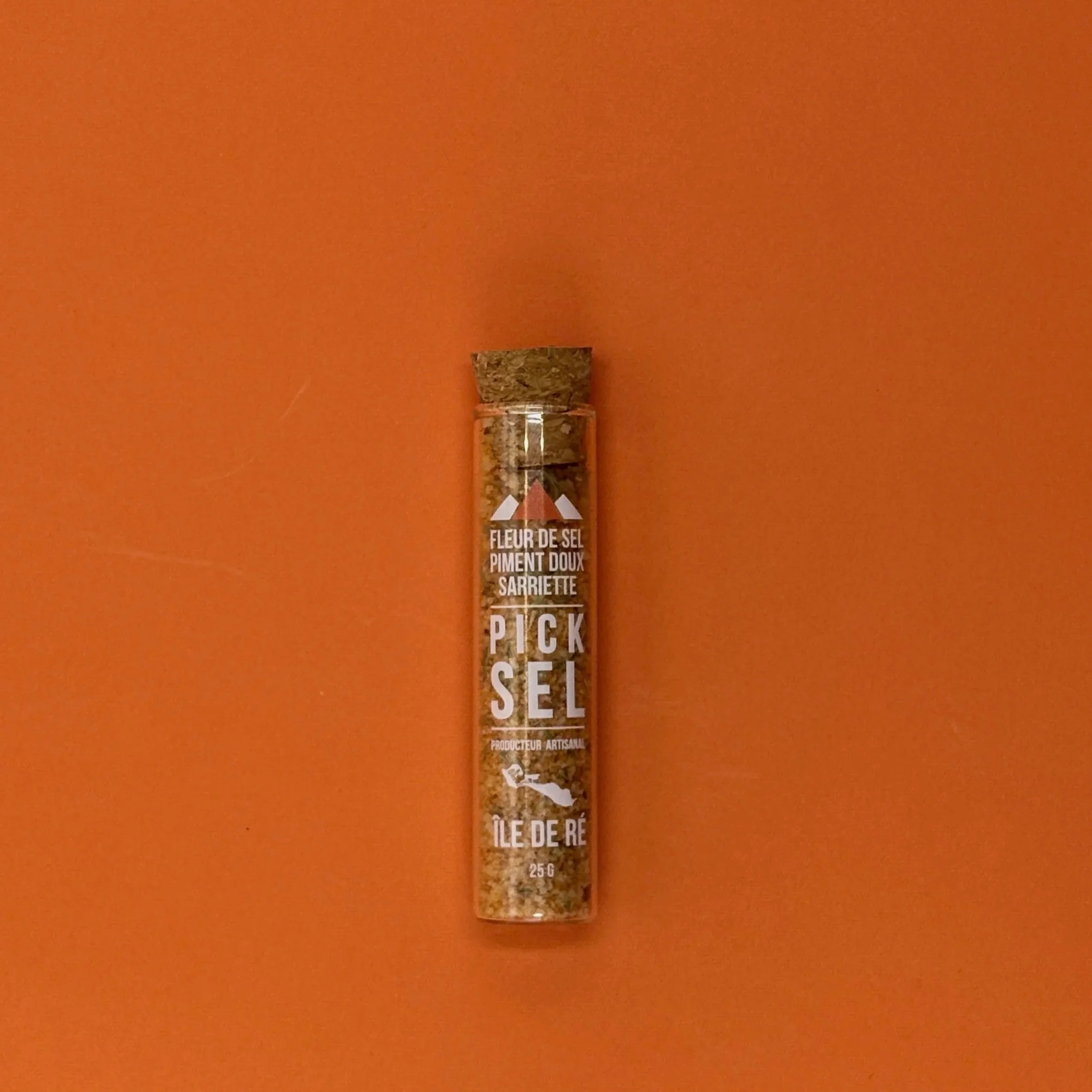 Tube Fleur de Sel de l'Ile de Ré Piment Doux/Sarriette 25g