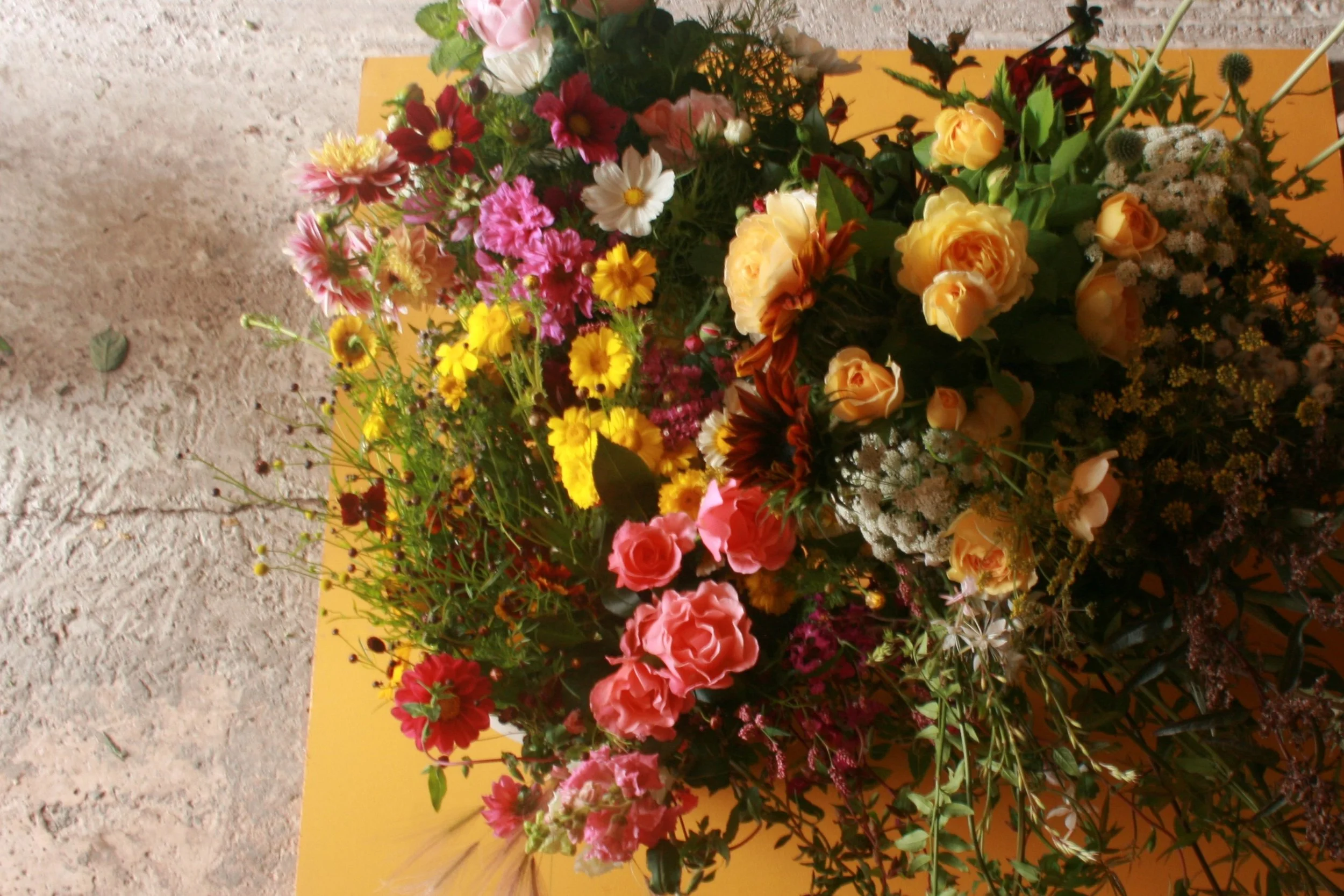 Two buckets of flowers that meet the quality criteria