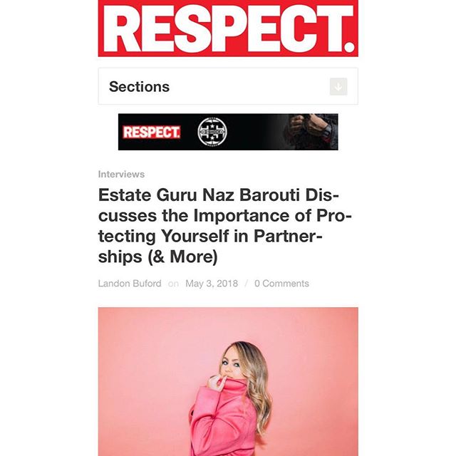 Who would have thought that I would be featured in a #hiphop culture #magazine  A big THANK YOU to @respectthemag &amp; @landonbuford Check out my thoughts on the importance of protecting yourself in partnerships &amp; more LINK IN BIO 🙌🏻👩🏼&zwj;?