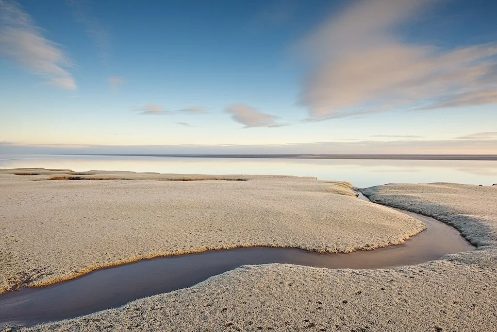 'Be still' - sunrise on the Solway coast. 