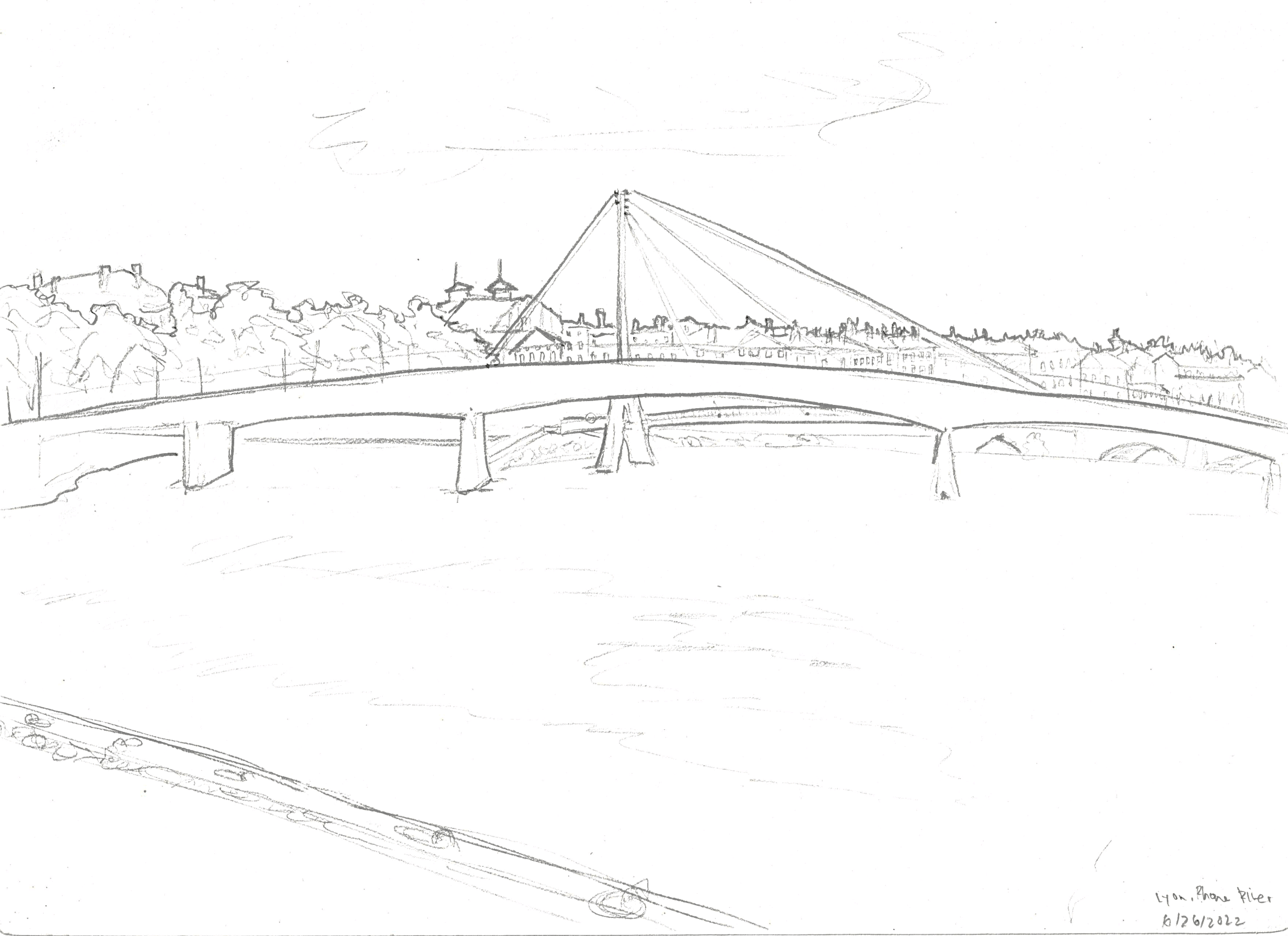 River Rhone, Lyon, France. 2022/06/26