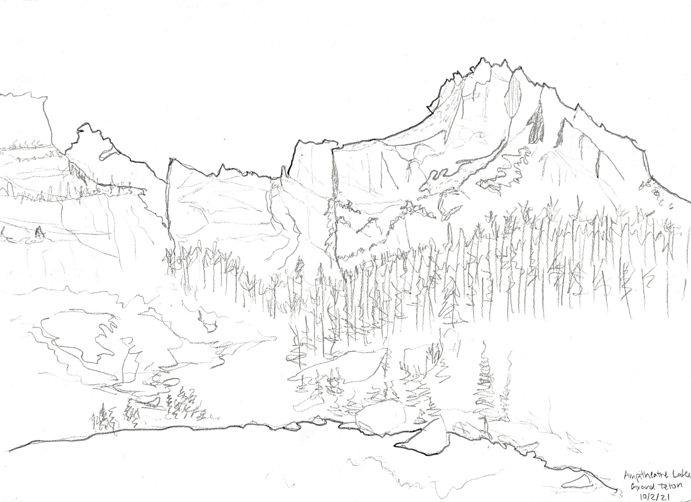 Ampitheatre Lake, Grand Tetons, Wyoming. 2021/10/02