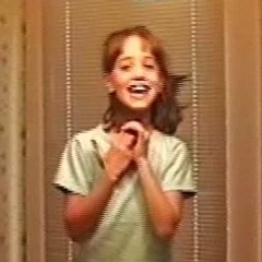 Eight year-old Caroline, stoked.