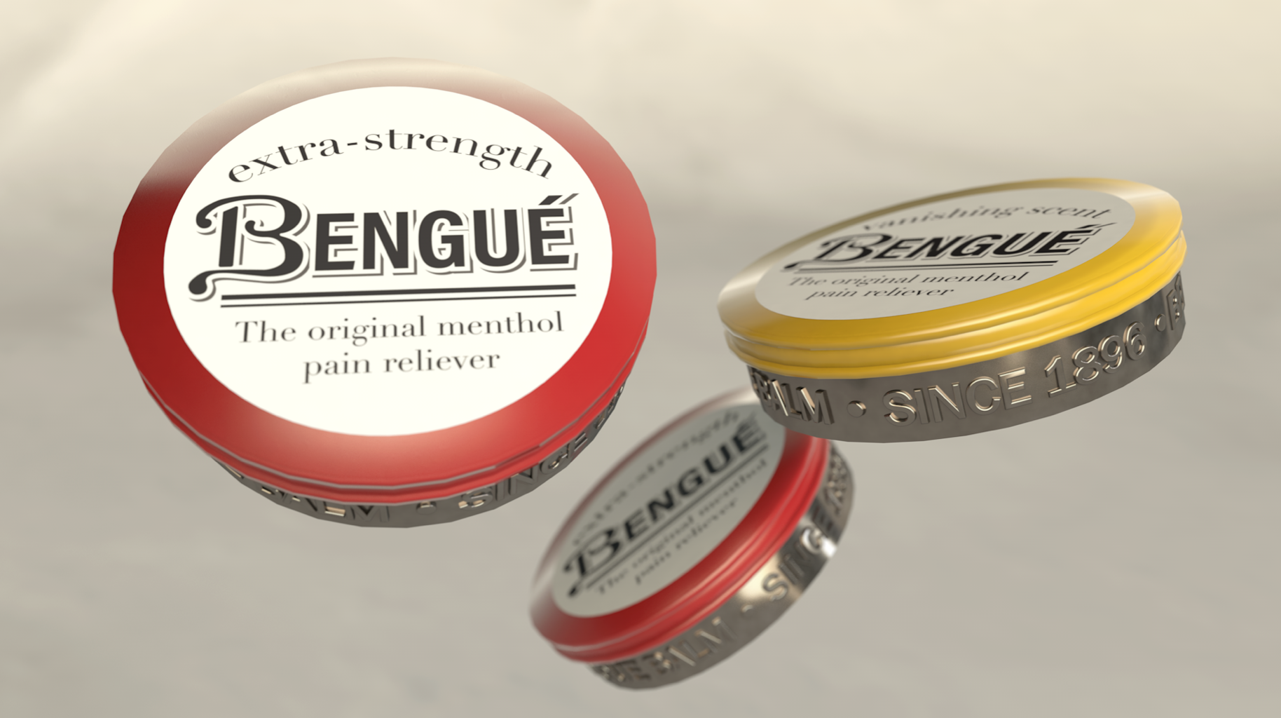 A semi-solid travel tin for on-the-go pain relief