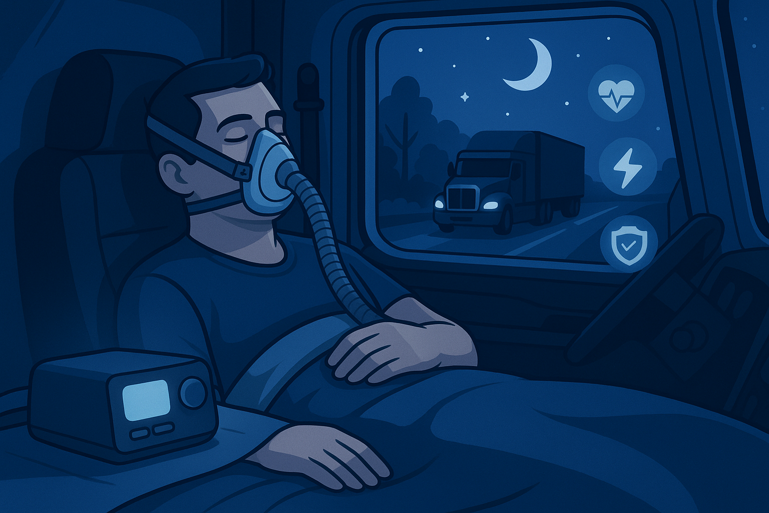      

 
   If you're a commercial driver diagnosed with  sleep apnea , using your  CPAP machine  consistently isn’t just good for your health—it’s critical for keeping your  DOT medical certification  and staying on the road.  Health Benefits of CPA