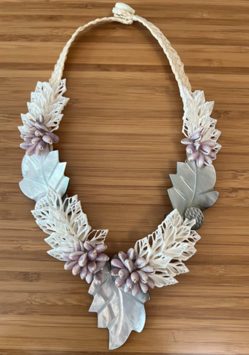 Cut Shell and Mother of Pearl Necklace