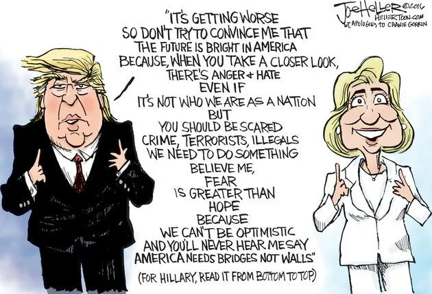 huffingtonpost:

This Cartoon Captures All You Need To Know About Trump And Clinton In 2016


These are cool, I want a shirt like this.