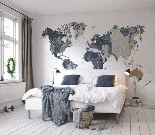 A giant map for the wall would remind me to travel more often and how much I love the world.
