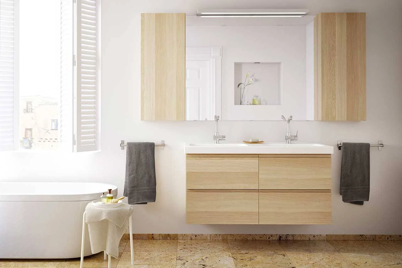 ikea-everyday:


A little me time goes a long way.
Featured Products
GODMORGON/ODENVISK wash-stand with 4 drawers
LUNDSKÄR wash-basin mixer tap with strainer
FRÄJEN bath towel