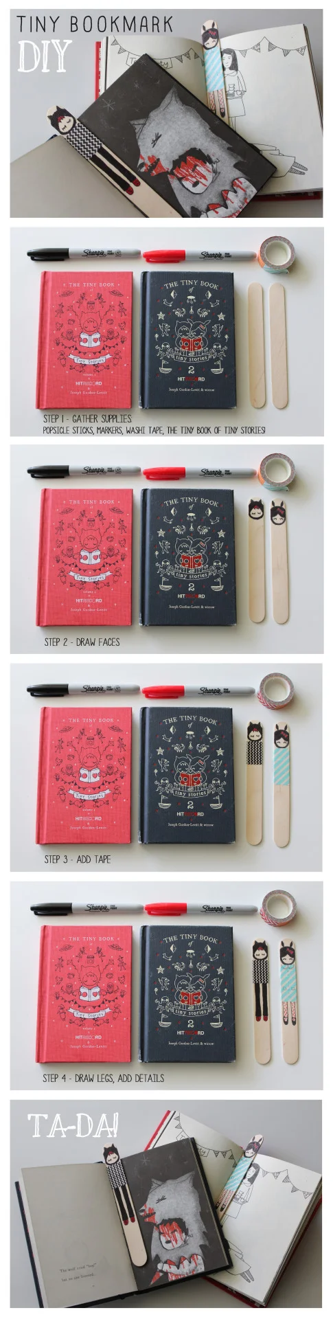 hitrecordjoe:

hitrecord:

“Tiny Bookmark DIY”
REmix by eaneikciv
==
MattConley (Community Director) writes:
Can’t wait to see how the community remixes this idea into more bookmarks! Fantastic record, Vickie! :D
==
Contribute your Tiny Stories HERE…