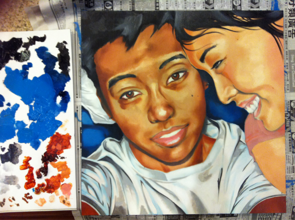 day five.  2.0 hours, oil paint.
Yay, I&rsquo;m done.
Hope mack appreciates it, he never speaks a word when I slave away to make things for him :( but whatever, I&rsquo;m finished! I could always go back and keep detailing though.. But that&rsquo;s …
