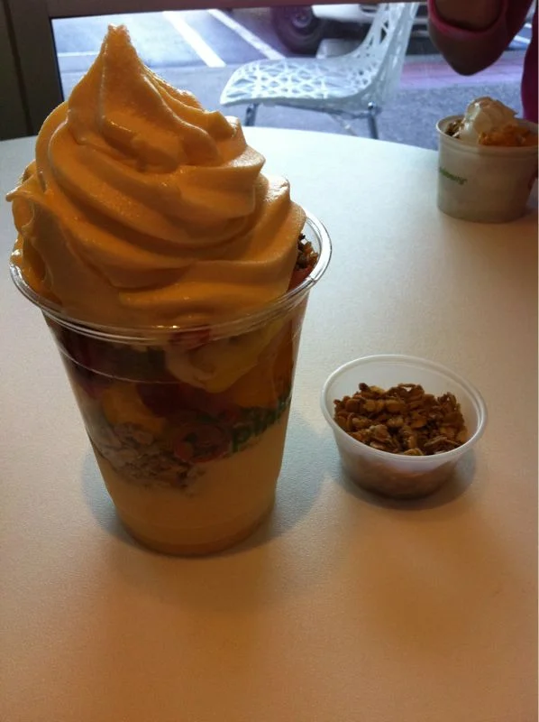 I am starting to freaking LOVE pinkberry parfaits.

Mango yogurt is the bomb diggity.