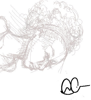 Attempted self-protrait turned into a black girl with an afro. SIGH.
