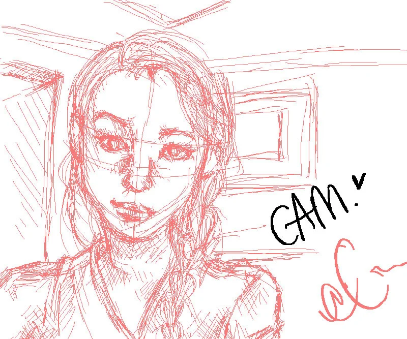 Webcam date with the best friend, really do need to draw more..