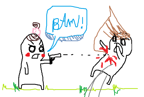I made a stupid drawing with my mousepad.
It&rsquo;s a picture of me killing my evils! It&rsquo;s unfortunate I have so many, it makes my circle of friends rather small&hellip; but I guess that means you&rsquo;ve been chosen! Just kidding. Even the …