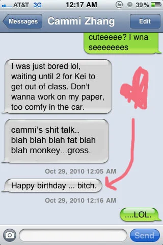 &hellip;hahah, what a mean girl. 
But she still never fails at making me smile. I guess I&rsquo;m on my last teen! 
Thank you to Kai, who waited for the seconds to count down to my birthday. You were definitely first on my messages! And I hope you&r…