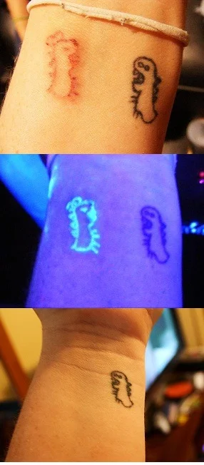 As stupid as it looks, I will probably get something like this.
I love things that contradict each other, but still hold a happy union. Love &amp; Hate. Night &amp; Day. Sunshine &amp; Rain. Like this tattoo. Other than the awesome fact that it glow…